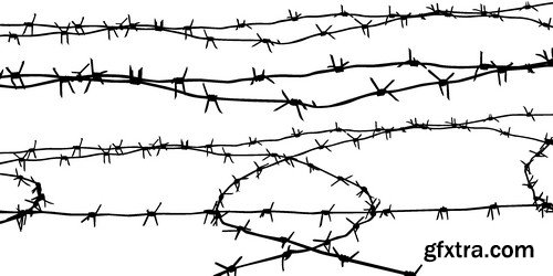 Stock Vectors - Barbed wire, 25xEPS