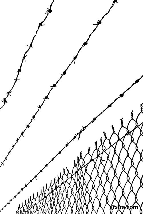 Stock Vectors - Barbed wire, 25xEPS