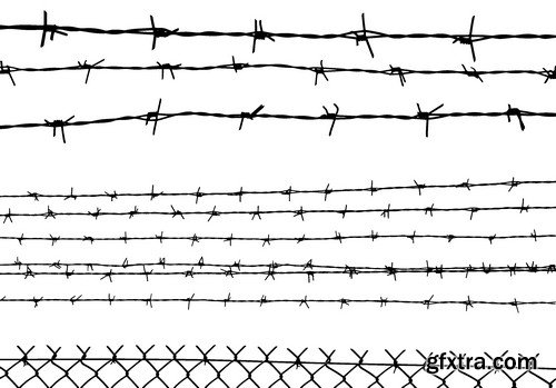 Stock Vectors - Barbed wire, 25xEPS