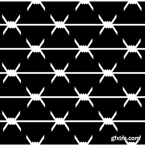 Stock Vectors - Barbed wire, 25xEPS