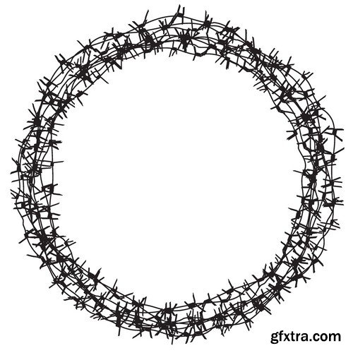 Stock Vectors - Barbed wire, 25xEPS