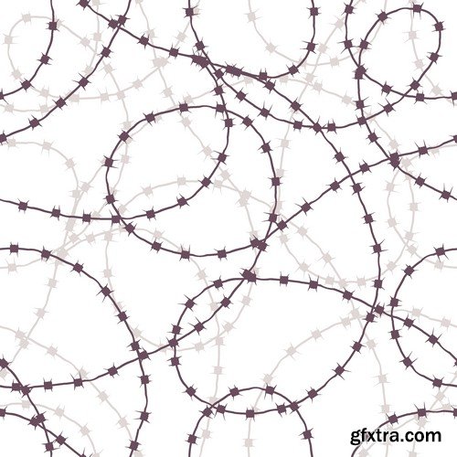 Stock Vectors - Barbed wire, 25xEPS