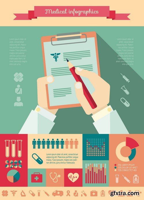 Stock Vectors - Medical Infographic 5, 25xEPS