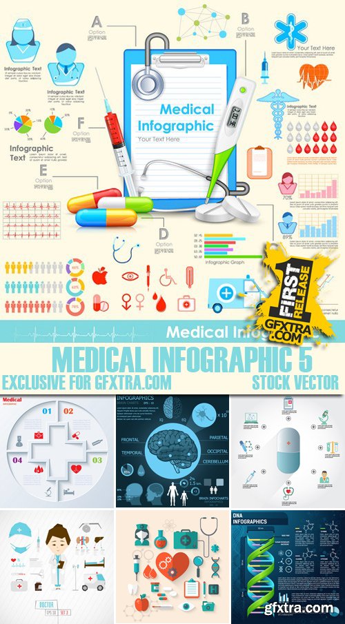 Stock Vectors - Medical Infographic 5, 25xEPS