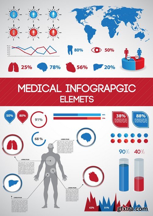 Stock Vectors - Medical Infographic 5, 25xEPS