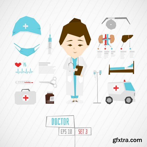 Stock Vectors - Medical Infographic 5, 25xEPS