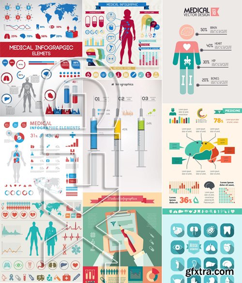 Stock Vectors - Medical Infographic 5, 25xEPS