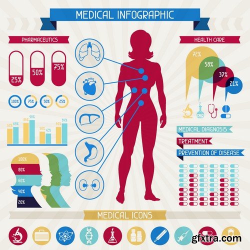 Stock Vectors - Medical Infographic 5, 25xEPS