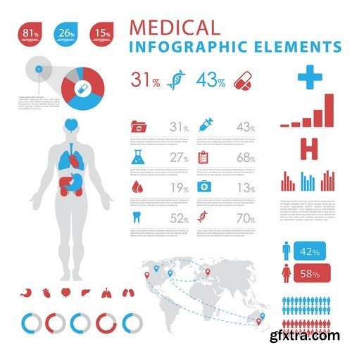 Stock Vectors - Medical Infographic 5, 25xEPS