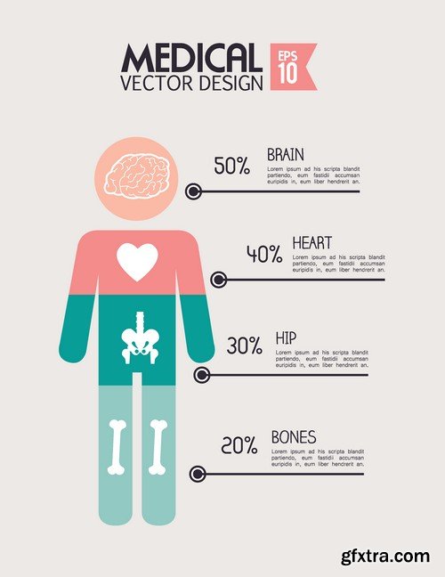 Stock Vectors - Medical Infographic 5, 25xEPS