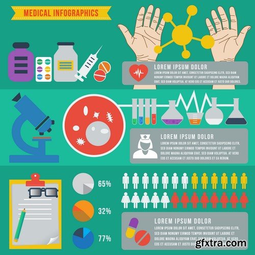 Stock Vectors - Medical Infographic 5, 25xEPS