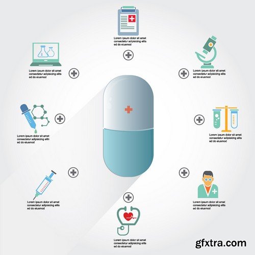 Stock Vectors - Medical Infographic 5, 25xEPS