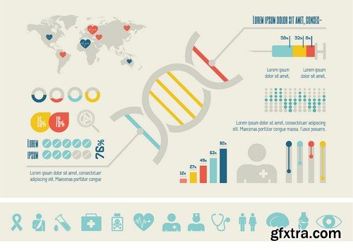 Stock Vectors - Medical Infographic 5, 25xEPS