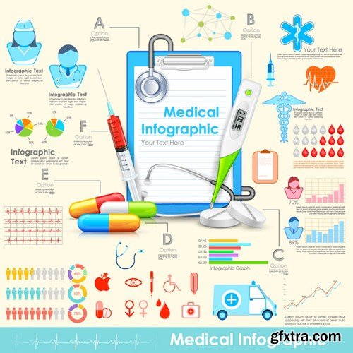 Stock Vectors - Medical Infographic 5, 25xEPS