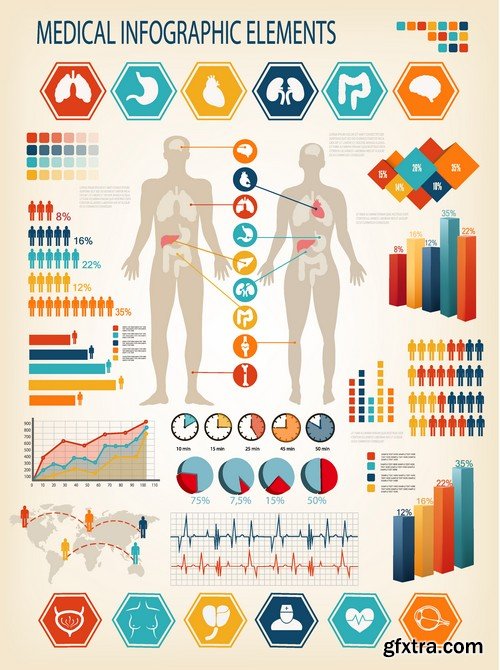 Stock Vectors - Medical Infographic 5, 25xEPS