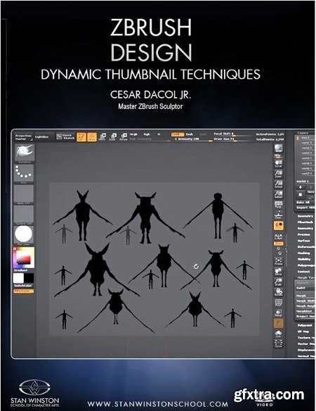 Stan Winston School - ZBrush Character Design - Dynamic Thumbnail Techniques