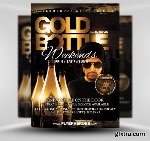 Gold Bottle Flyer Template 2