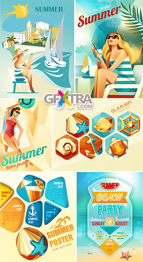 Retro summer poster