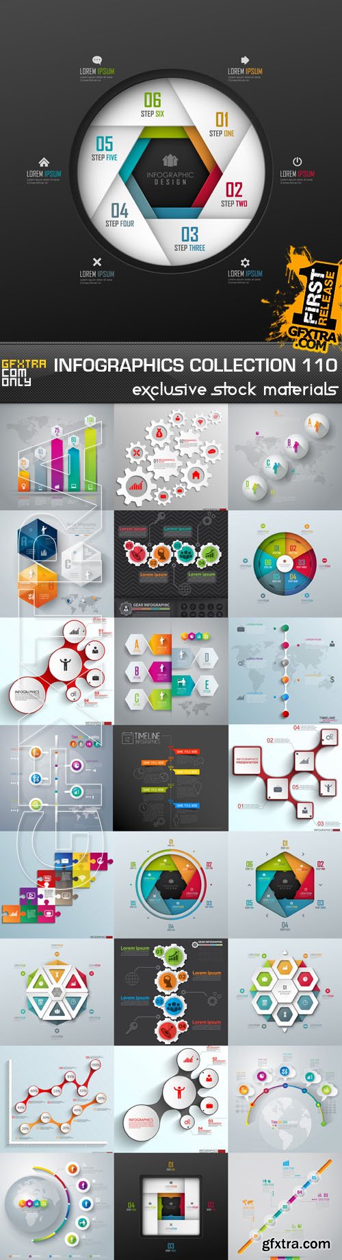 Collection of infographics vol.110, 25xEPS