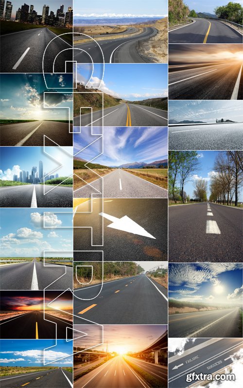 Stock Photos - Road 2, 25xJPG