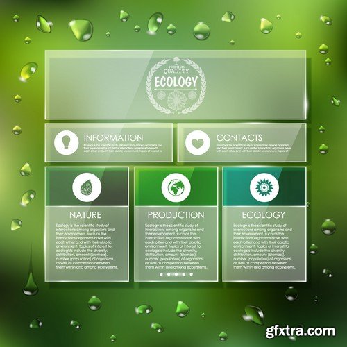 Stock Vectors - Ecology infographic template 3, 25xEPS