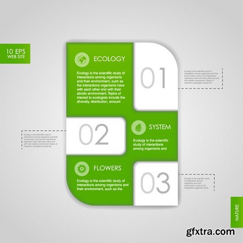 Stock Vectors - Ecology infographic template 3, 25xEPS