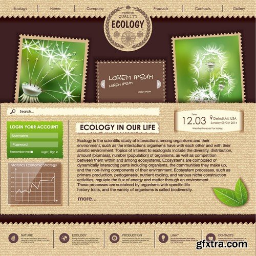 Stock Vectors - Ecology infographic template 3, 25xEPS