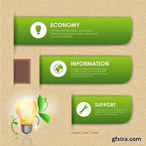 Stock Vectors - Ecology infographic template 3, 25xEPS