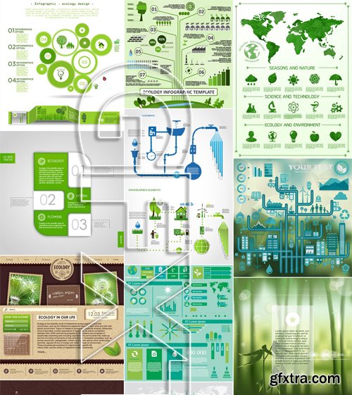 Stock Vectors - Ecology infographic template 3, 25xEPS