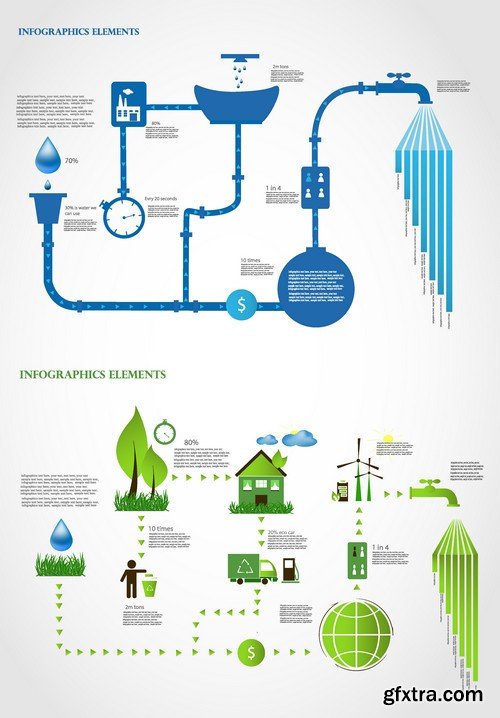 Stock Vectors - Ecology infographic template 3, 25xEPS