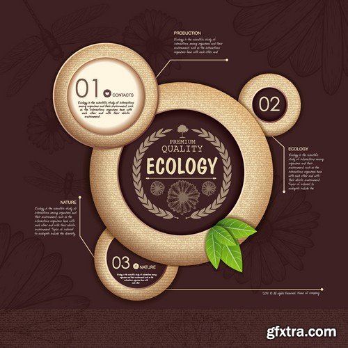 Stock Vectors - Ecology infographic template 3, 25xEPS