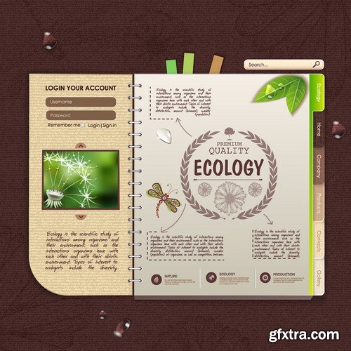 Stock Vectors - Ecology infographic template 3, 25xEPS