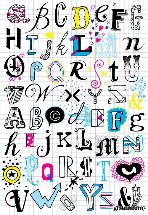 Stock Vectors - Alphabet 2, 25xEPS