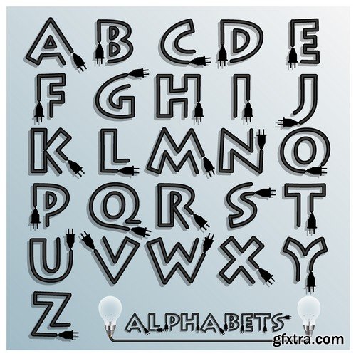 Stock Vectors - Alphabet 2, 25xEPS