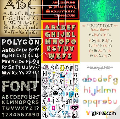 Stock Vectors - Alphabet 2, 25xEPS