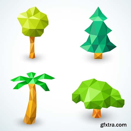 Polygonal Vector Elements - 25x EPS