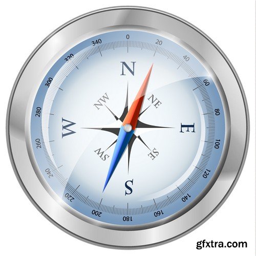 Stock Vectors - Compass 2, 25xEPS