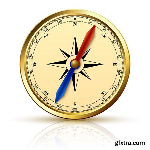 Stock Vectors - Compass 2, 25xEPS