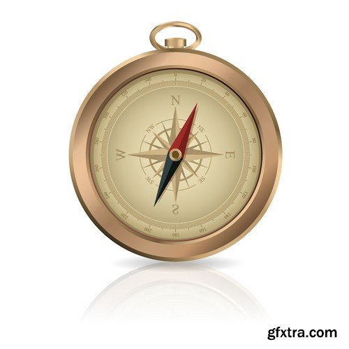 Stock Vectors - Compass 2, 25xEPS