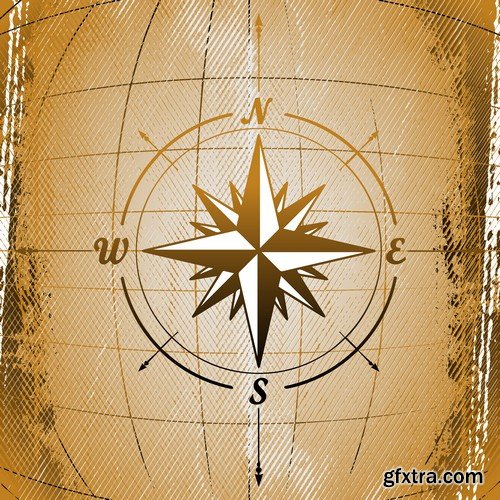 Stock Vectors - Compass 2, 25xEPS