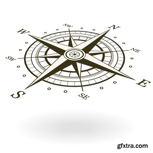 Stock Vectors - Compass 2, 25xEPS