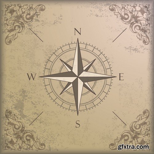 Stock Vectors - Compass 2, 25xEPS