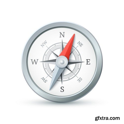 Stock Vectors - Compass 2, 25xEPS