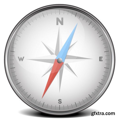 Stock Vectors - Compass 2, 25xEPS