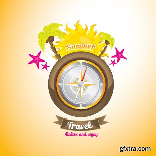 Stock Vectors - Compass 2, 25xEPS