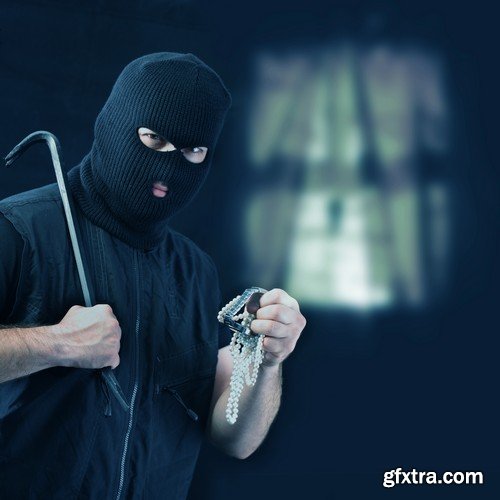 Stock Photos - Thief, Burglar 2, 25xJPG