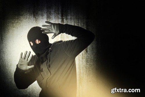 Stock Photos - Thief, Burglar 2, 25xJPG