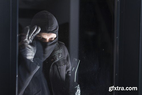 Stock Photos - Thief, Burglar 2, 25xJPG