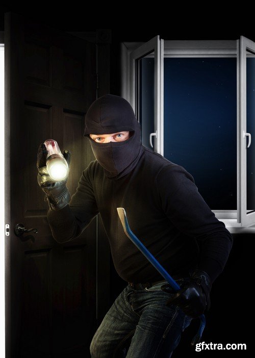 Stock Photos - Thief, Burglar 2, 25xJPG