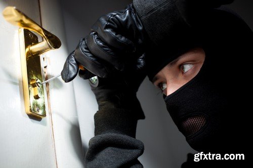 Stock Photos - Thief, Burglar 2, 25xJPG